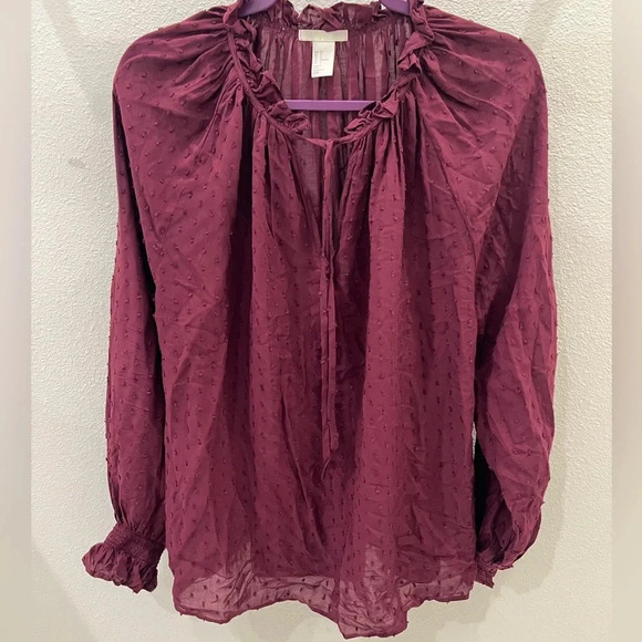 MAROON H&M size 14 Blouse - Picture 5 of 7